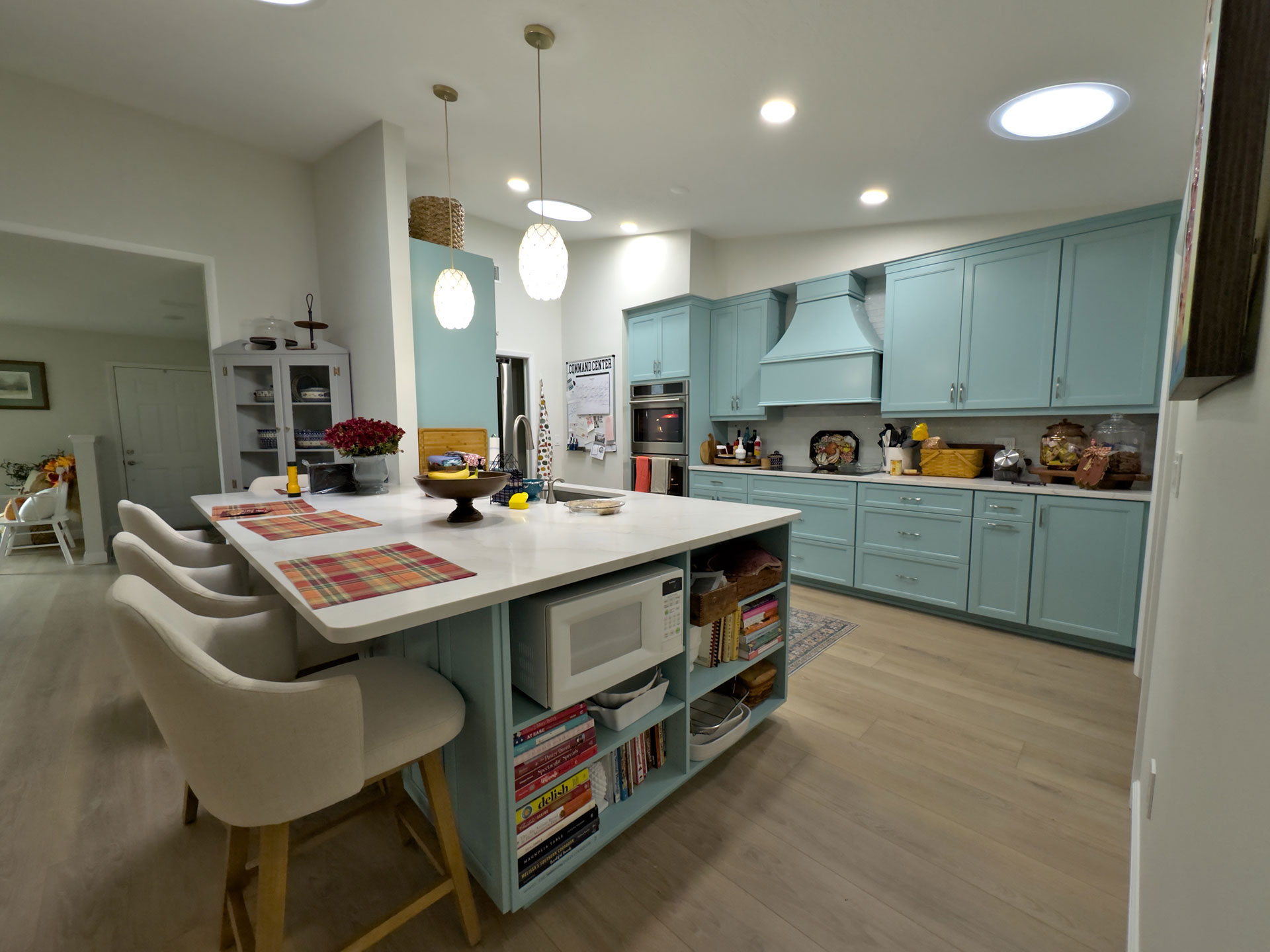 creative kitchen design with cabinets